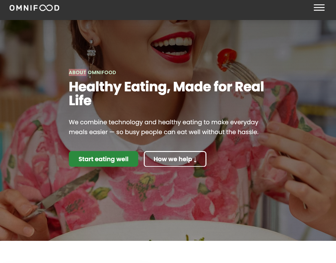 Business landing page